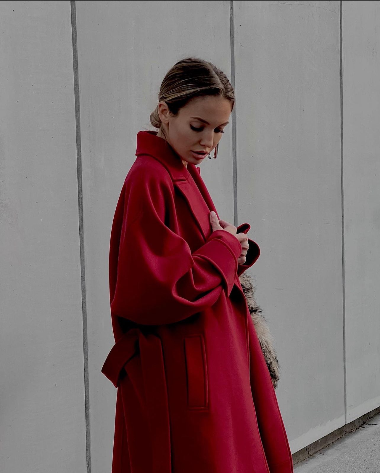 Oversized wool coat