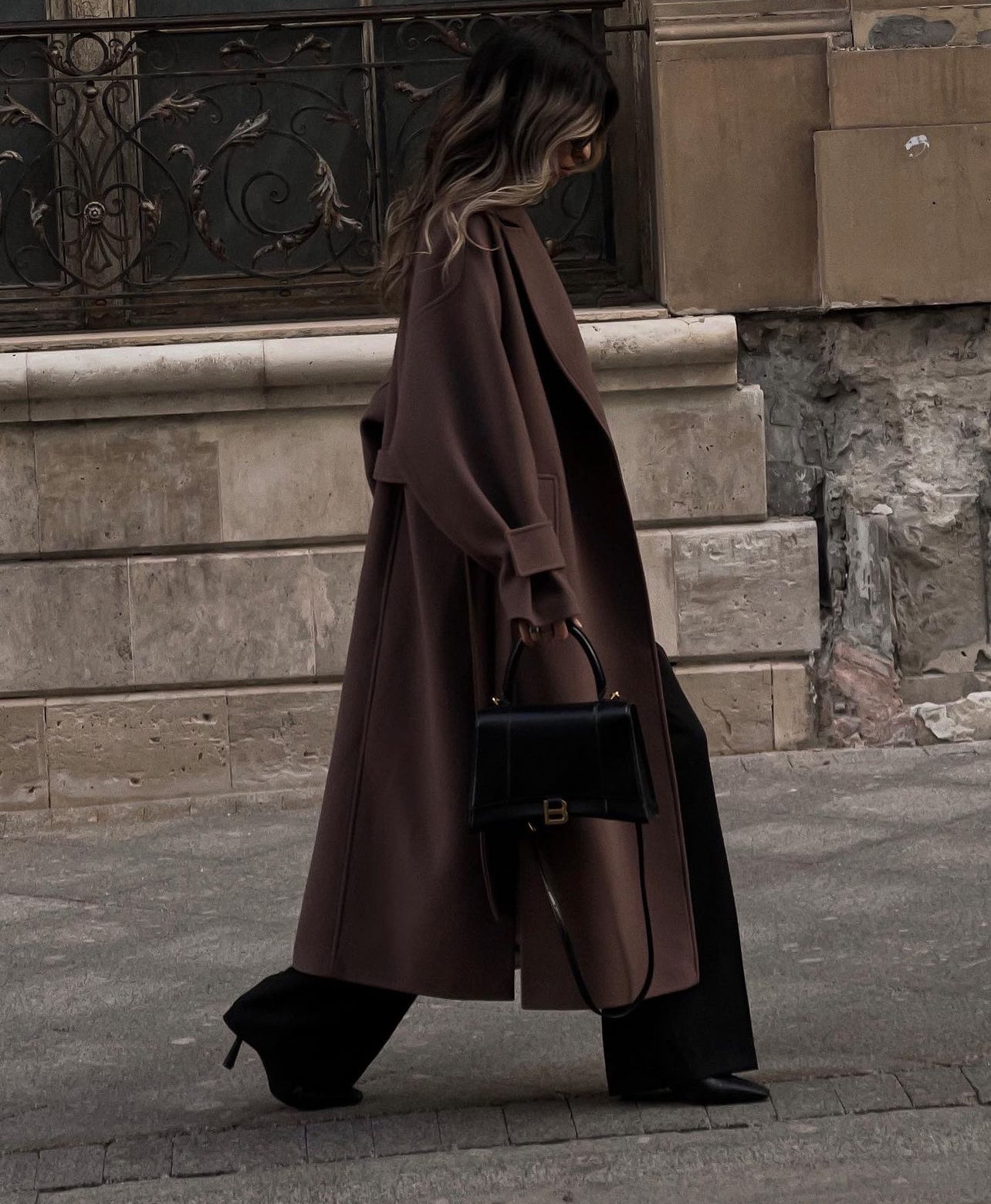 Oversized wool coat