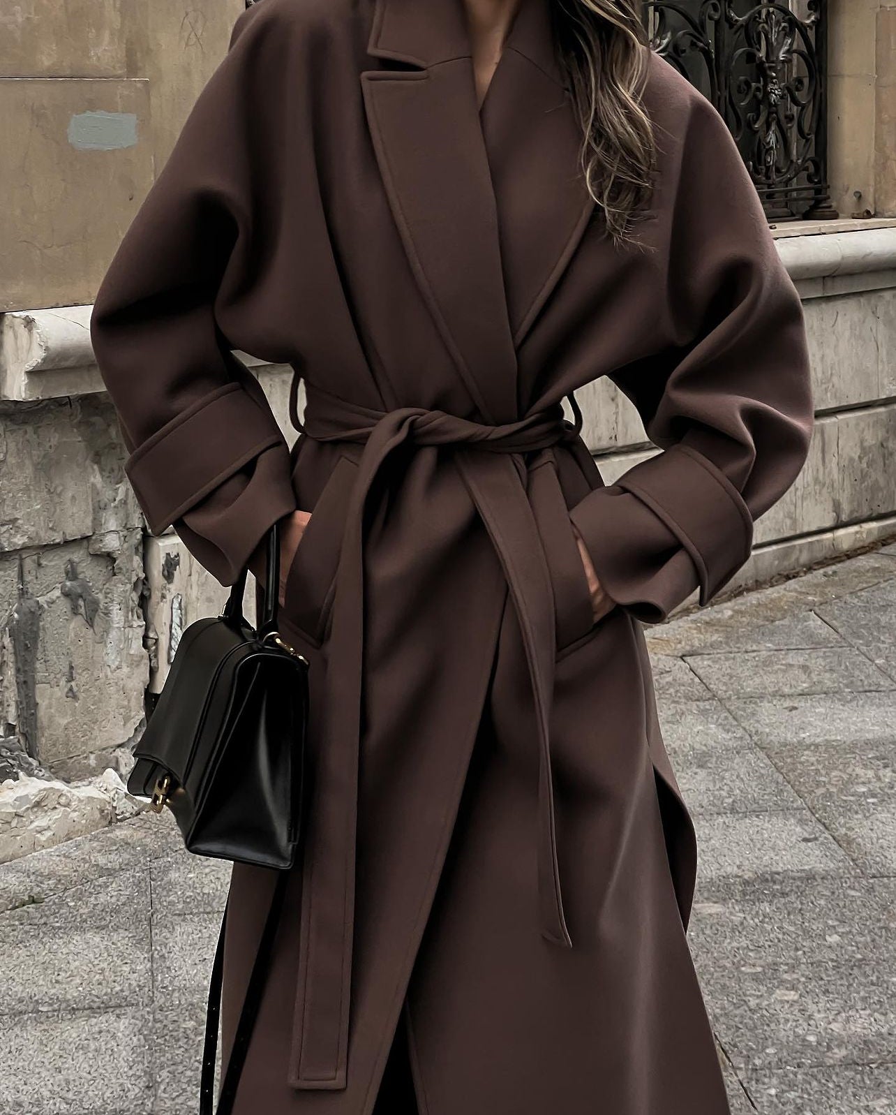 Oversized wool coat