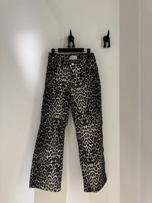 Leopard denim