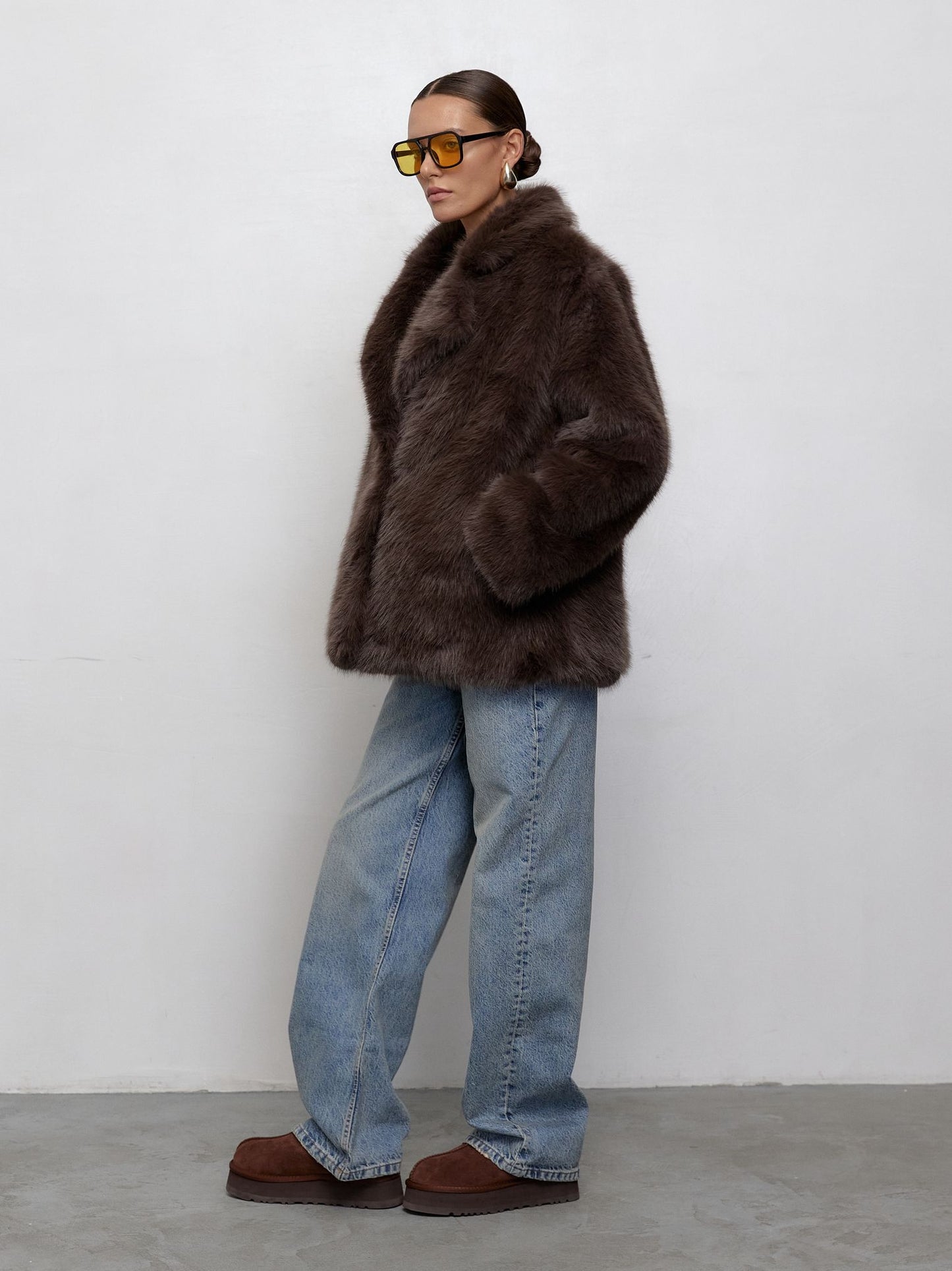 Short Eco Fur Coat