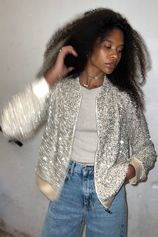 Sequin bomber